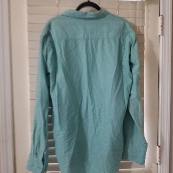 Colours By Alexander Julian XXL Turquoise Button-Down Long Sleeve Shirt - Picture 2 of 3